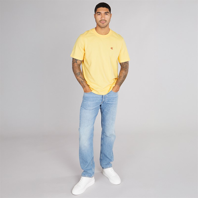 Calvin Klein Mens Easy Monogram T-Shirt Sunlight