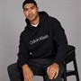 Calvin Klein Mens Long Sleeve Logo Terry Hoodie Black
