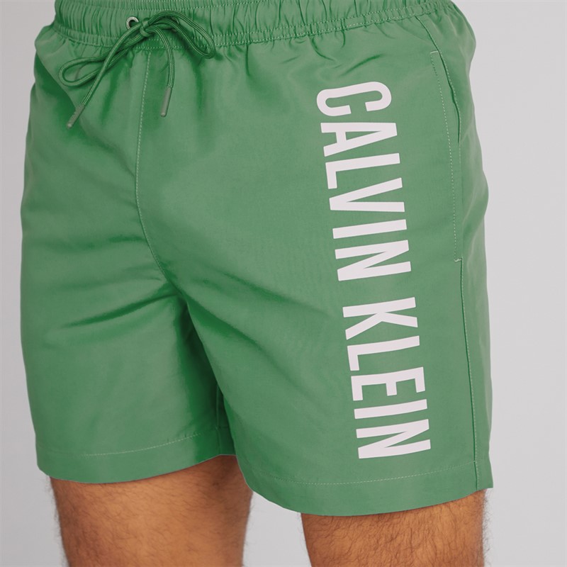 Calvin Klein Mens Drawstring Swim Shorts Wild Green