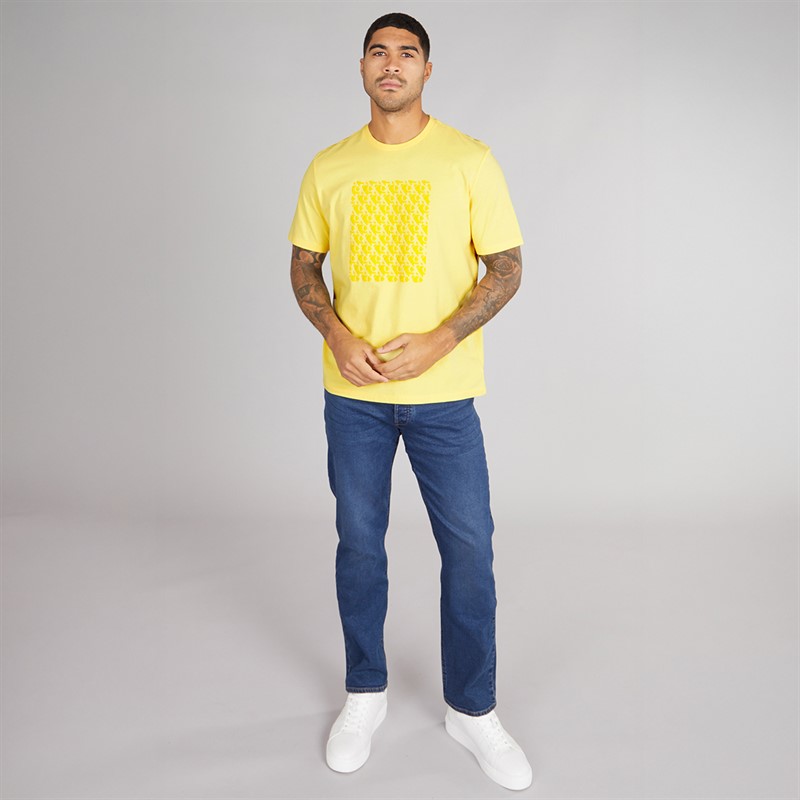 Calvin Klein Mens Short Sleeve Puff Graphic T-Shirt Sunshine