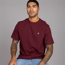 Calvin Klein Mens Easy Monogram T-Shirt Deep Rouge