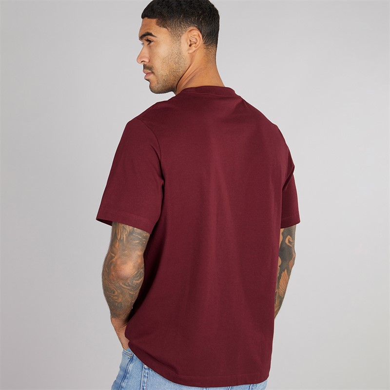 Calvin Klein Mens Easy Monogram T-Shirt Deep Rouge