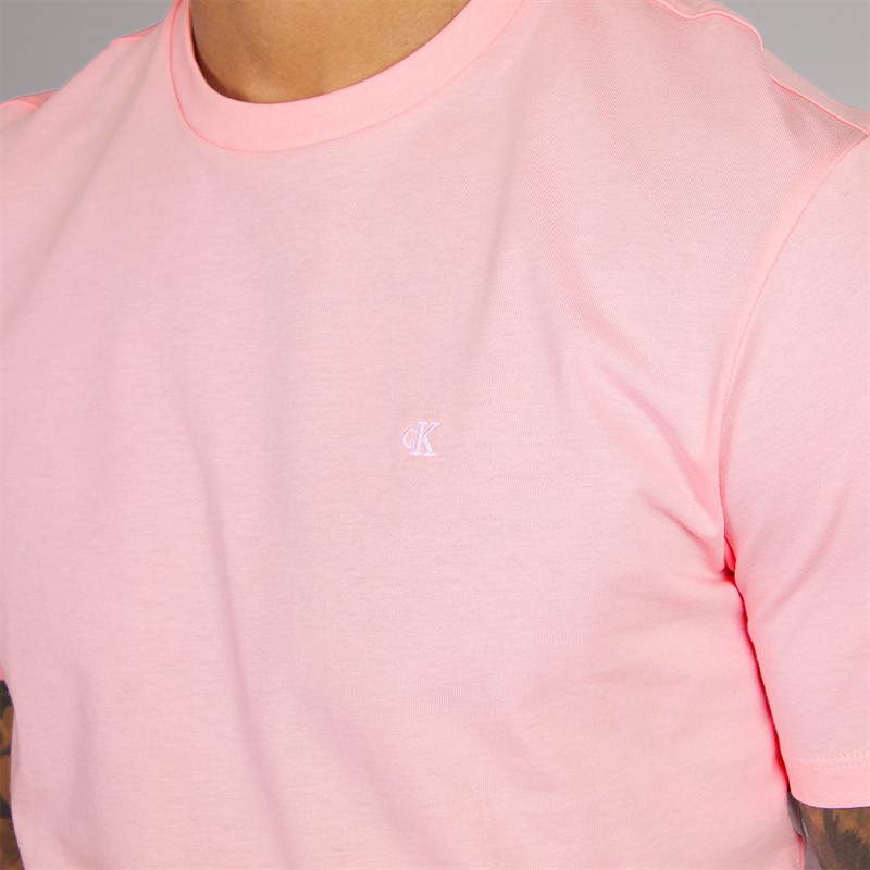 Calvin Klein Mens Solid Crew Neck T-Shirt Rose Shadow