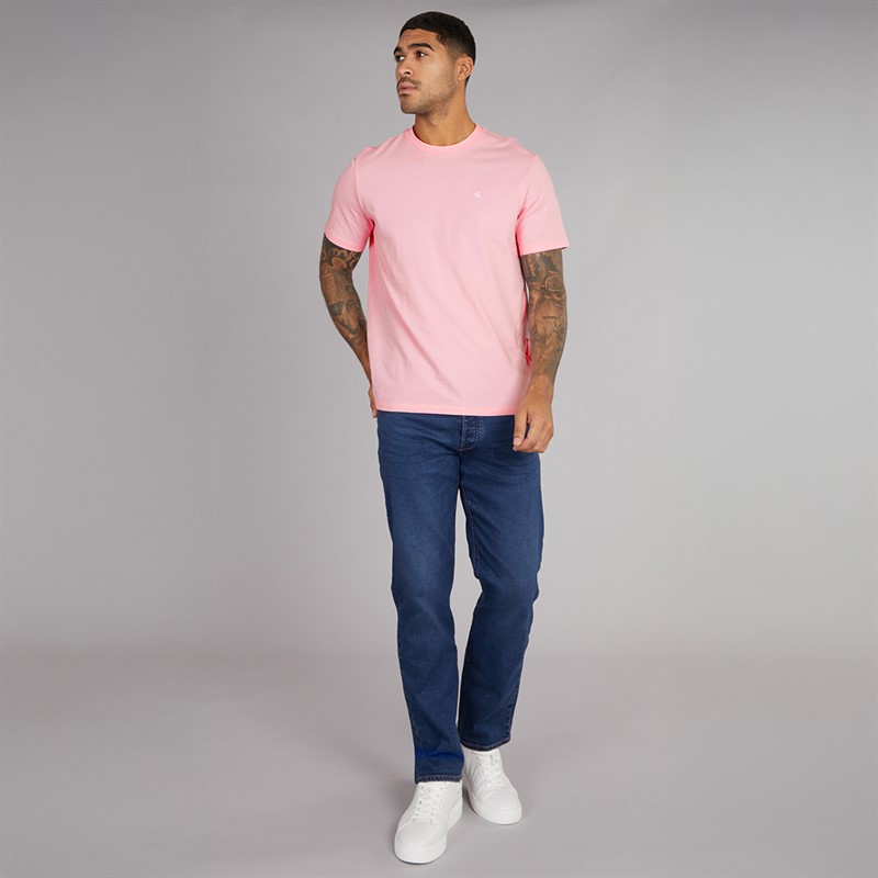 Calvin Klein Mens Solid Crew Neck T-Shirt Rose Shadow