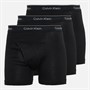 Calvin Klein Herren Baumwolle Stretch Drei Pack Boxerslips Schwarz