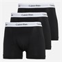 Calvin Klein Herren Baumwolle Stretch Dreier Pack Boxer Trunks Schwarz/Schwarz/Schwarz