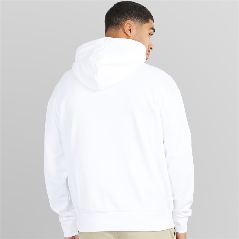 Calvin Klein Mens Hero Logo Hoodie Bright White