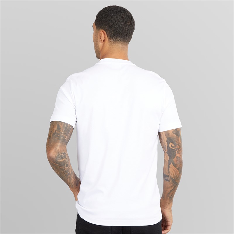 Calvin Klein Mens Micro Logo Interlock T-Shirt Bright White