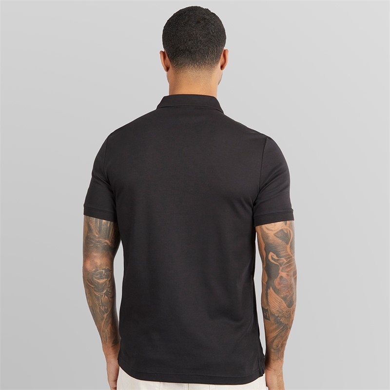 Calvin Klein Mens Smooth Cotton Slim Polo Shirt CK Black