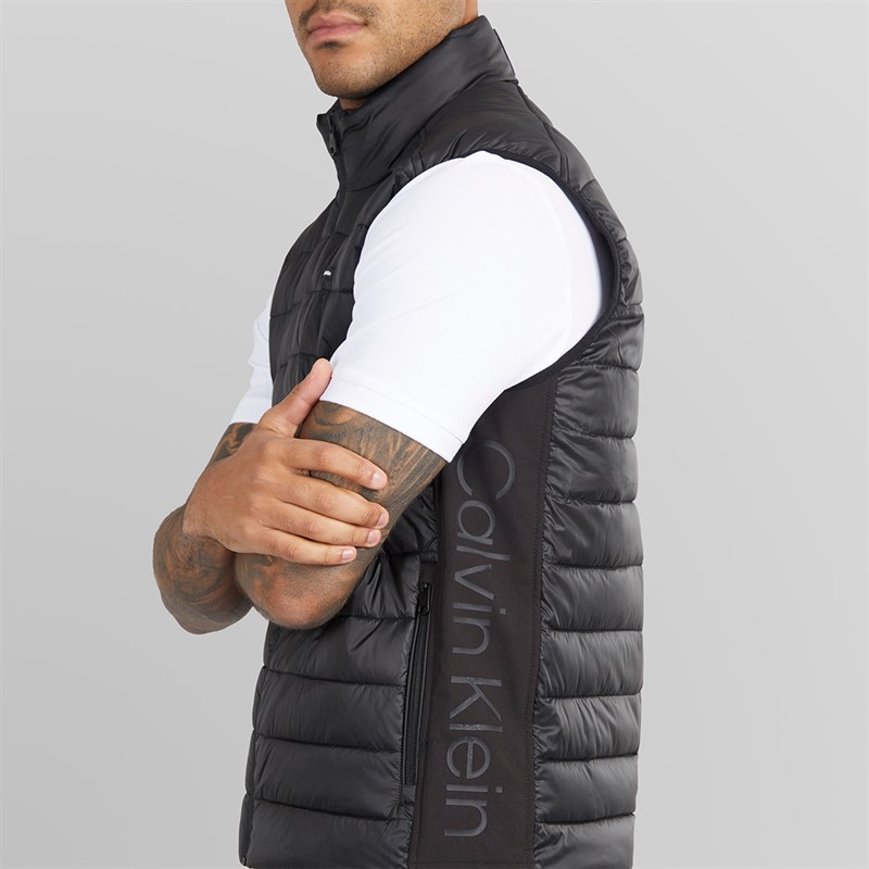 Calvin Klein Mens Side Logo Gilet Ck Black
