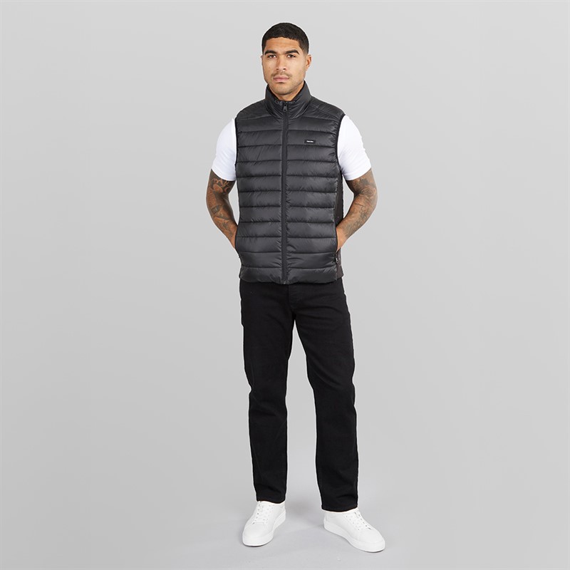 Calvin Klein Mens Side Logo Gilet Ck Black