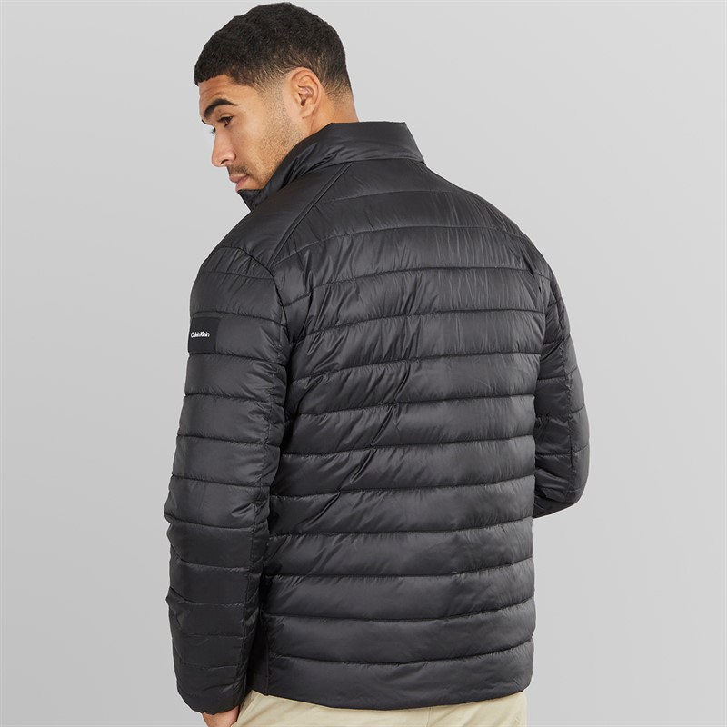 Calvin Klein Mens Side Logo Puffer Jacket Ck Black