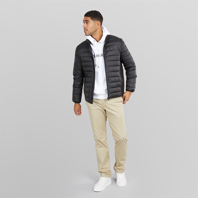 Calvin Klein Mens Side Logo Puffer Jacket Ck Black