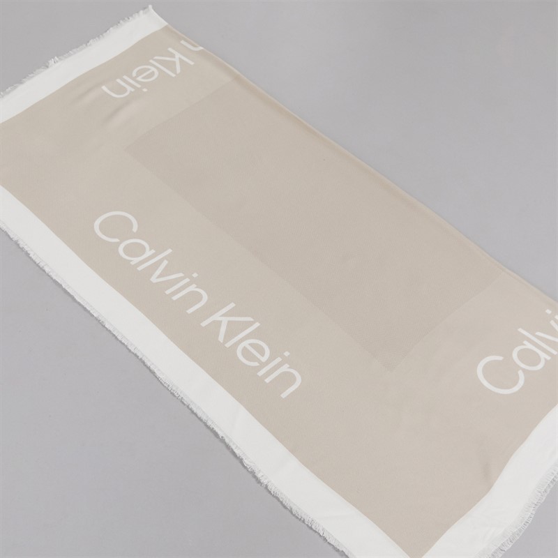 Calvin Klein Womens Bold Logo Scarf Chateau