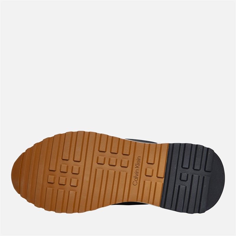 Calvin Klein Mens Colour Block Lace Up Trainers Stony Beige/White/Dried Oregano