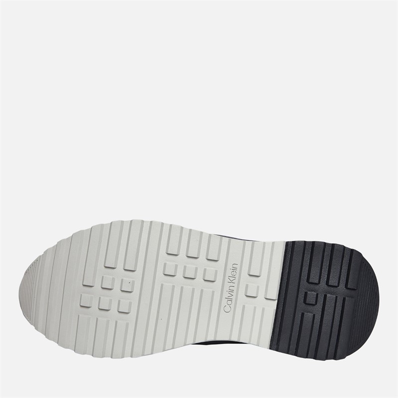 Calvin Klein Mens Colour Block Lace Up Trainers Granite Gray/Black/Magnet