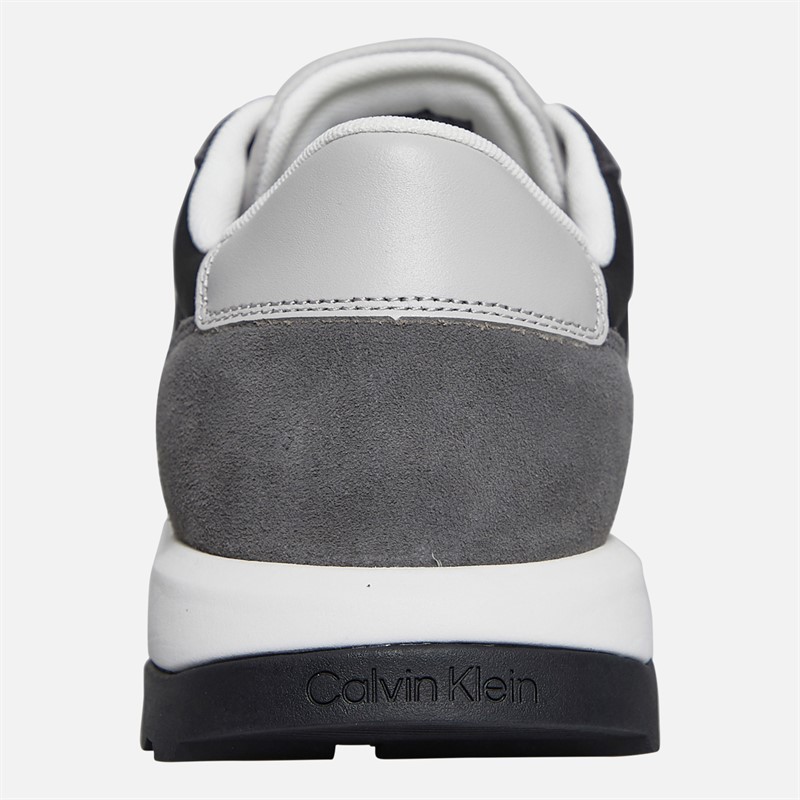 Calvin Klein Mens Colour Block Lace Up Trainers Granite Gray/Black/Magnet