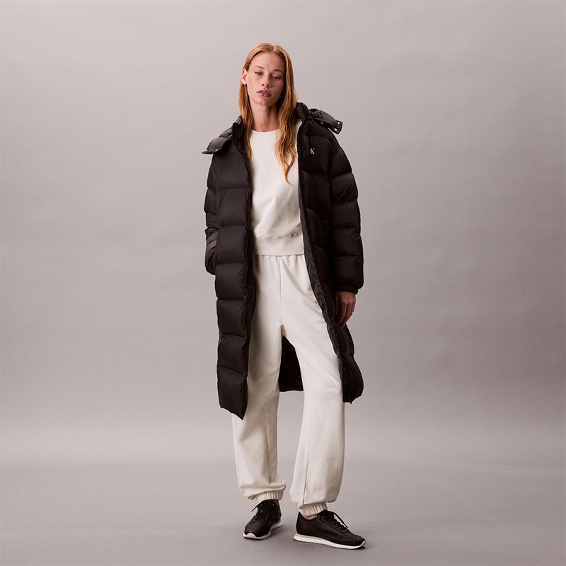 Calvin Klein Womens Essential Midweight Long Puffer Coat Black