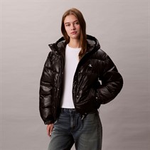 Calvin Klein Womens Shine Puffer Coat Black