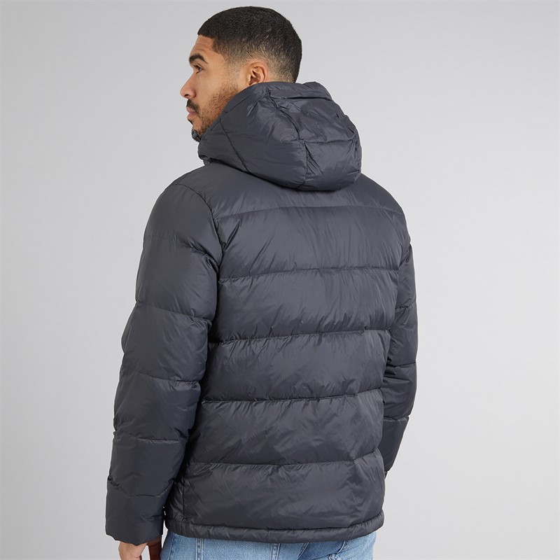 Calvin Klein Mens Zip Off Hood Down Puffer Coat Asphalt