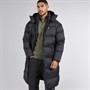 Calvin Klein Mens Long Hooded Puffer Coat Black