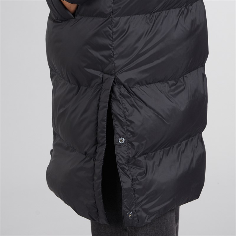 Calvin Klein Mens Long Hooded Puffer Coat Black