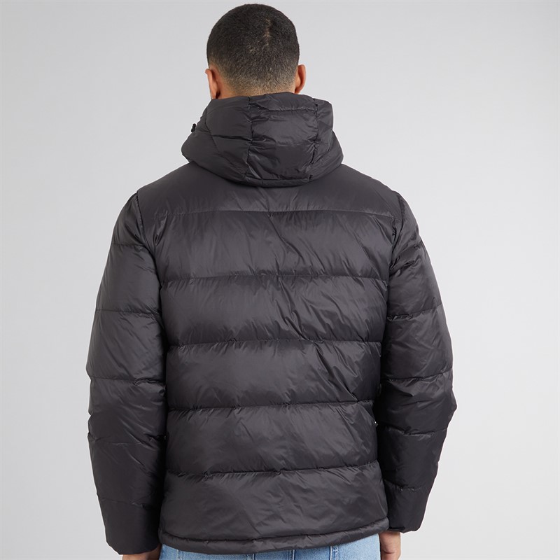 Calvin Klein Mens Zip Off Hood Down Puffer Coat Black