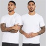 Calvin Klein Mens Two Pack Stretch Slim T-Shirts Bright White/Bright White