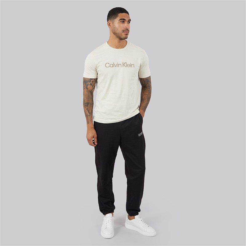 Calvin Klein Mens Terry Graphic Joggers Black