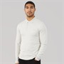 Calvin Klein Mens Long Sleeve Supima Logo Polo Shirt Moonstruck
