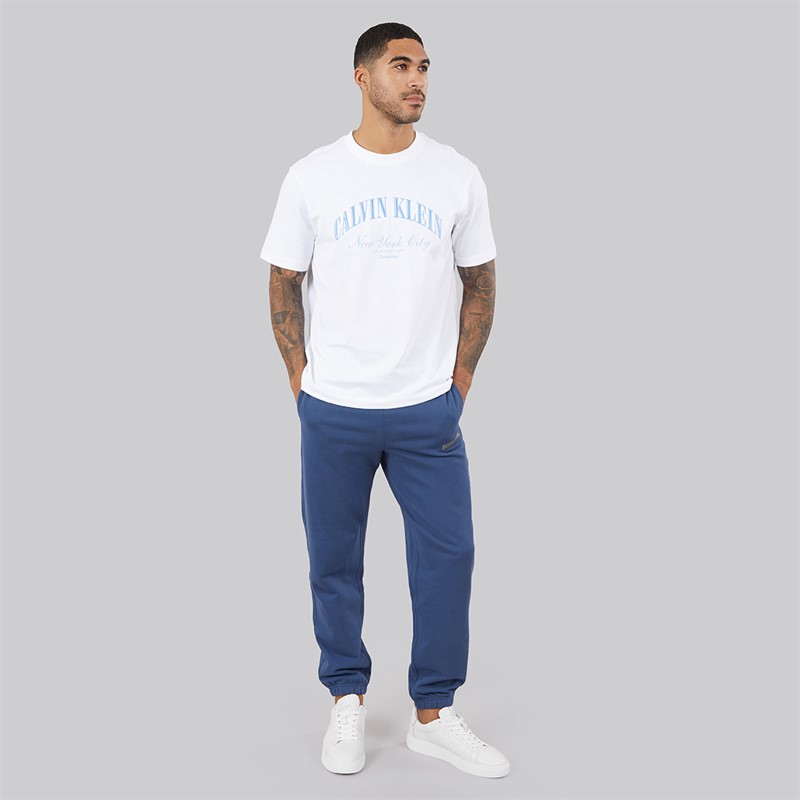 Calvin Klein Mens Terry Graphic Joggers Dark Denim