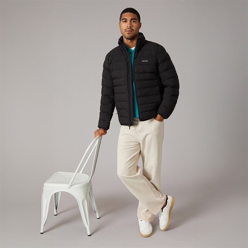 Calvin Klein Mens Classic Lightweight Puffer Coat Black