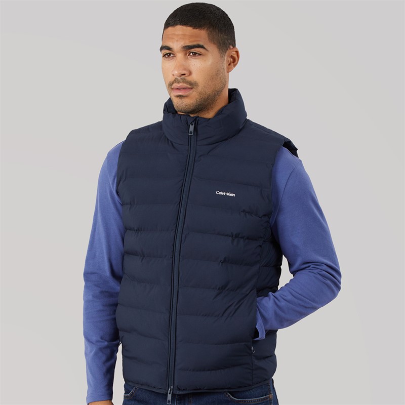 Calvin Klein Mens Classic Lightweight Puffer Gilet Dark Sapphire