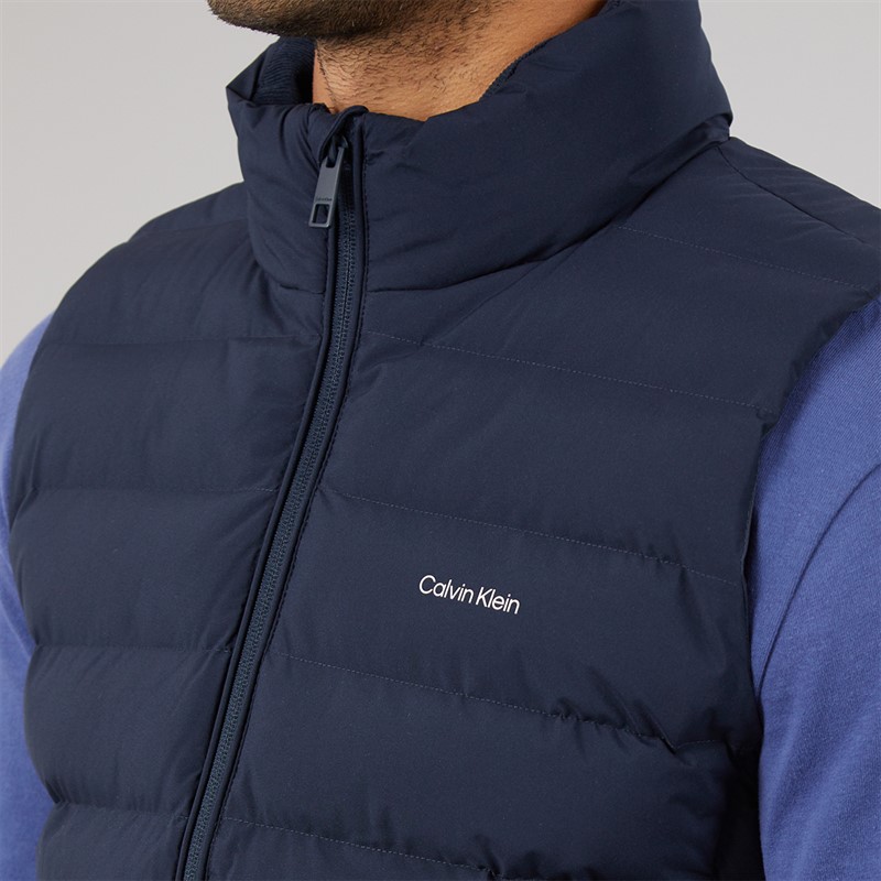 Calvin Klein Mens Classic Lightweight Puffer Gilet Dark Sapphire