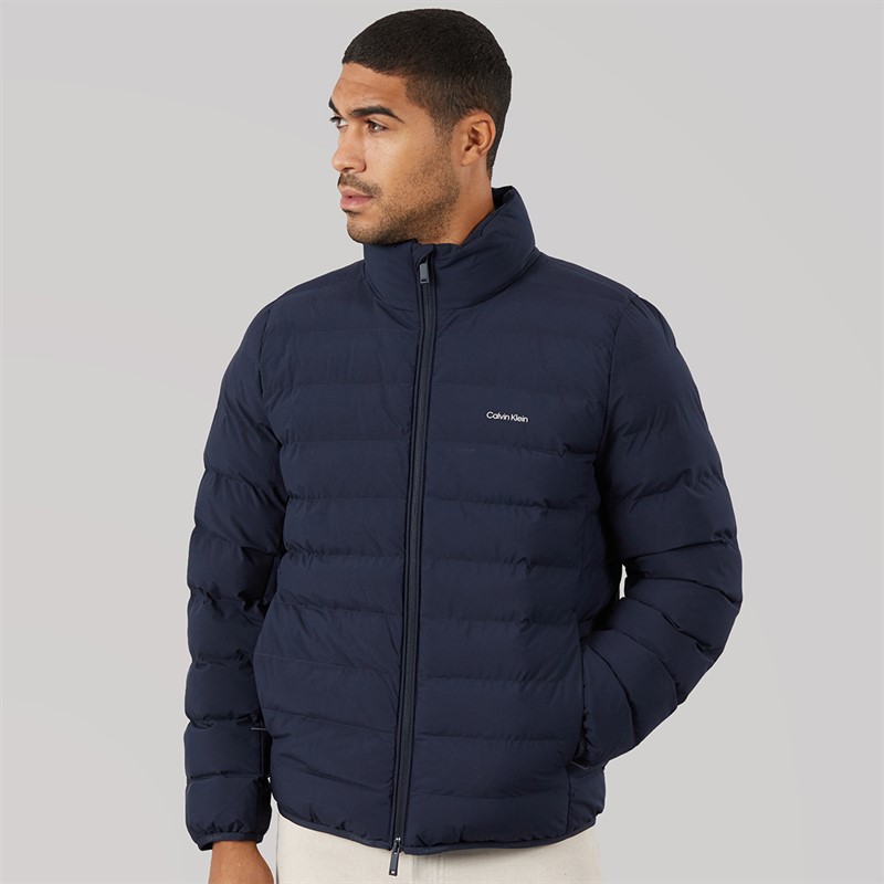 Calvin Klein Mens Classic Lightweight Puffer Coat Dark Sapphire