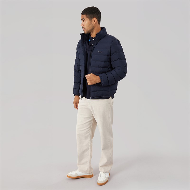 Calvin Klein Mens Classic Lightweight Puffer Coat Dark Sapphire