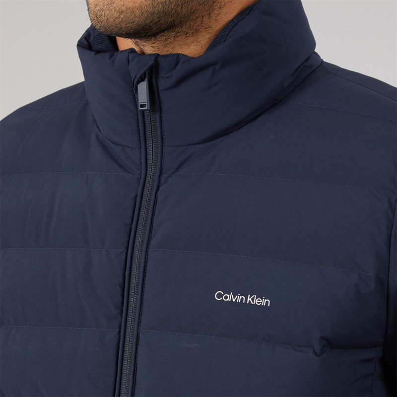 Calvin Klein Mens Classic Lightweight Puffer Coat Dark Sapphire