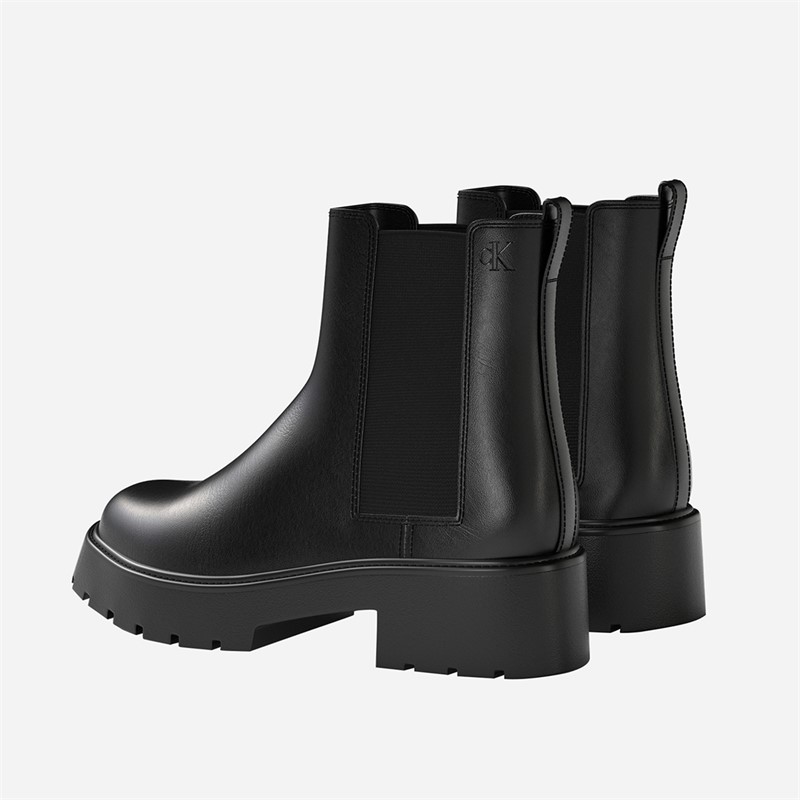 Calvin Klein Womens Chunky Chelsea Boots Triple Black