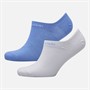 Calvin Klein Womens Two Pack Gripper Trainer Socks Light Blue