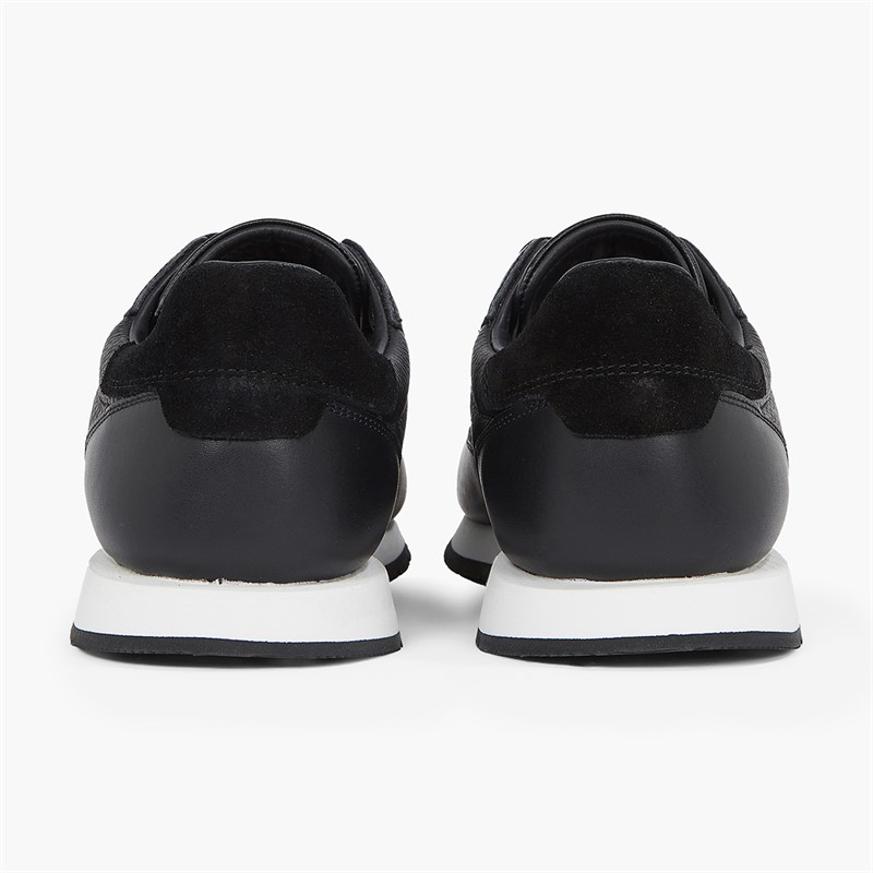 Calvin Klein Mens Retro Runner Trainers Ck Black