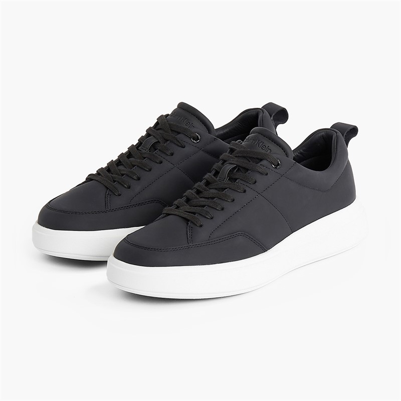 Calvin Klein Mens Low Top Lace Up Trainers Ck Black