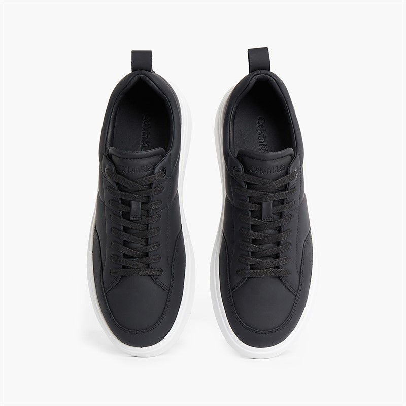 Calvin Klein Mens Low Top Lace Up Trainers Ck Black
