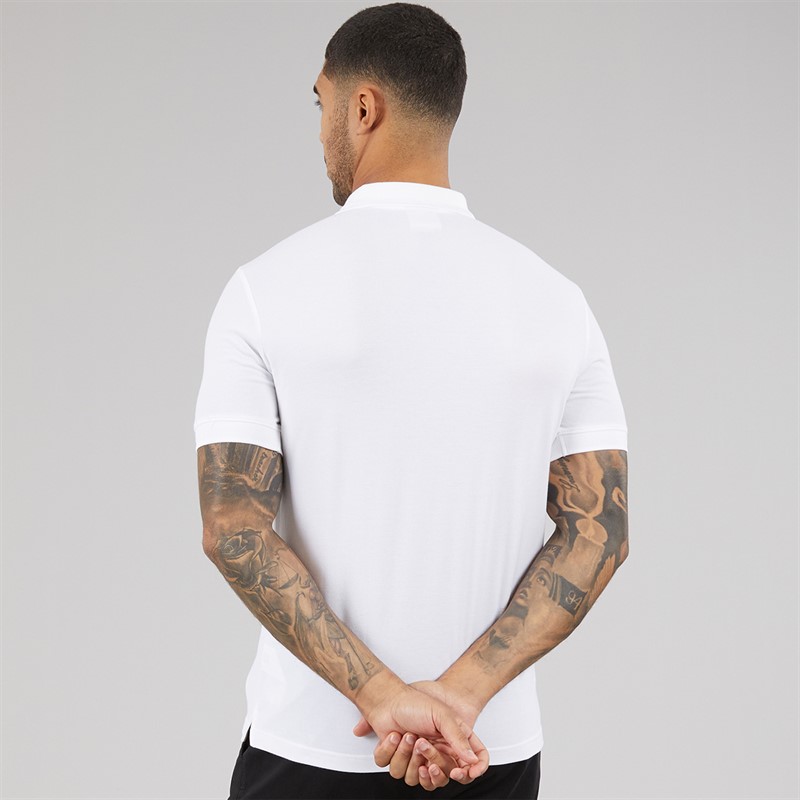 Calvin Klein Mens Thermo Tech Pique Polo Shirt Bright White