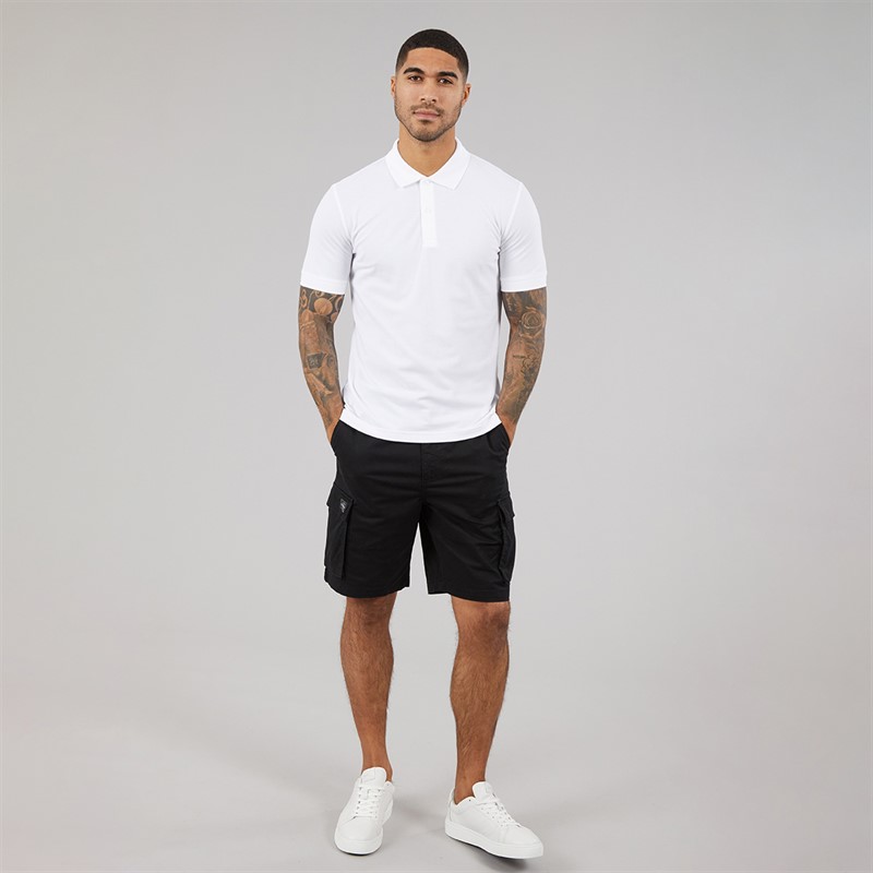 Calvin Klein Mens Thermo Tech Pique Polo Shirt Bright White