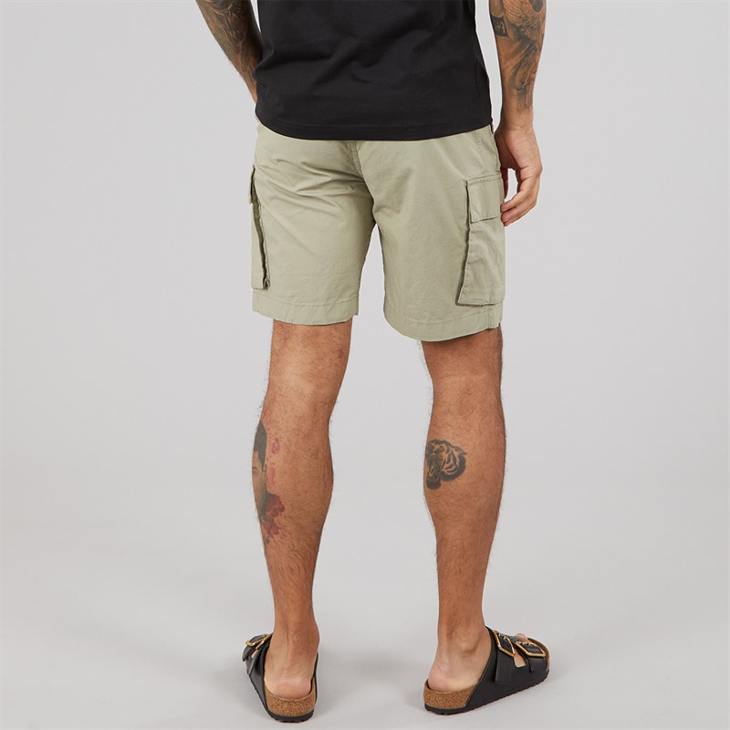 Calvin Klein Mens Washed Cargo Shorts Laurel Oak