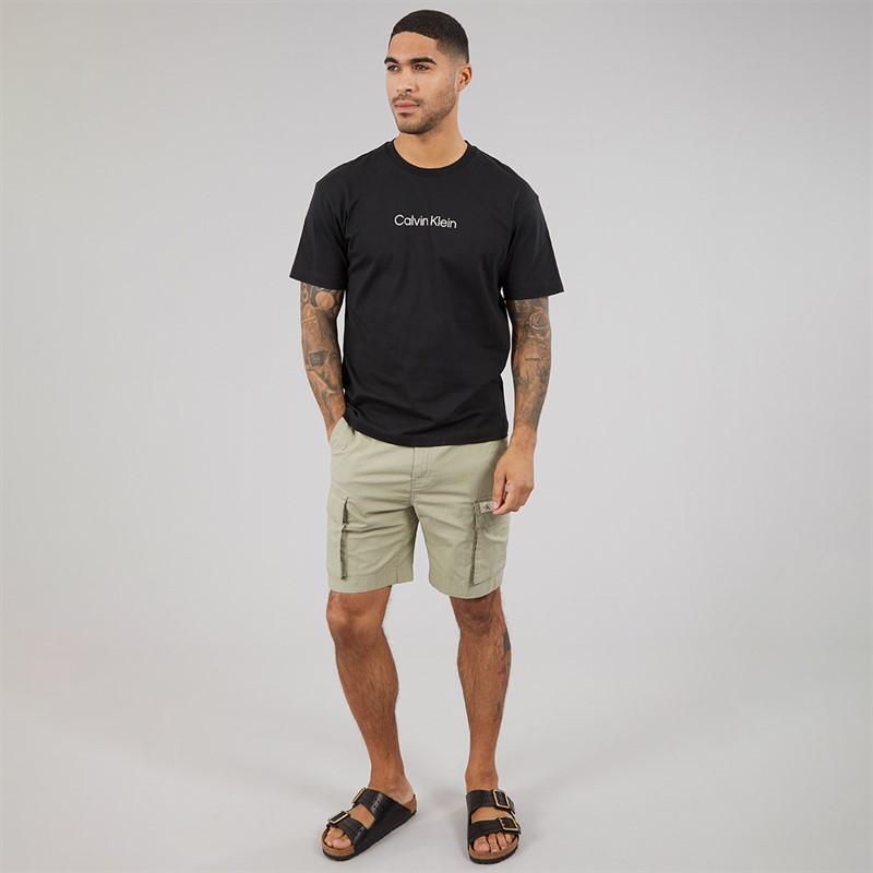 Calvin Klein Mens Washed Cargo Shorts Laurel Oak
