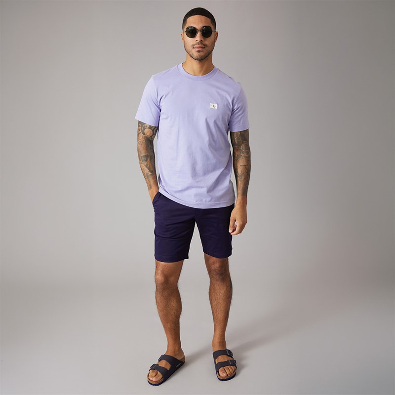 Calvin Klein Mens Woven Label Regular T-Shirt Aleutian