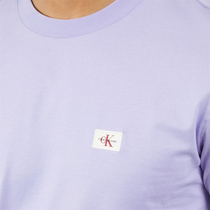 Calvin Klein Mens Woven Label Regular T-Shirt Aleutian