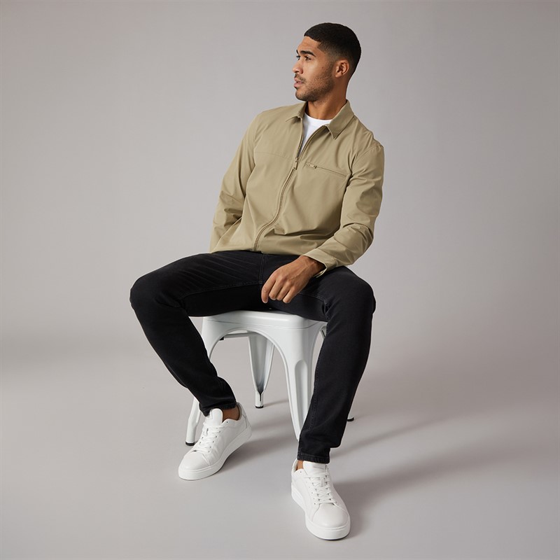 Calvin Klein Mens Nylon Stretch Tech Shirt Tree House