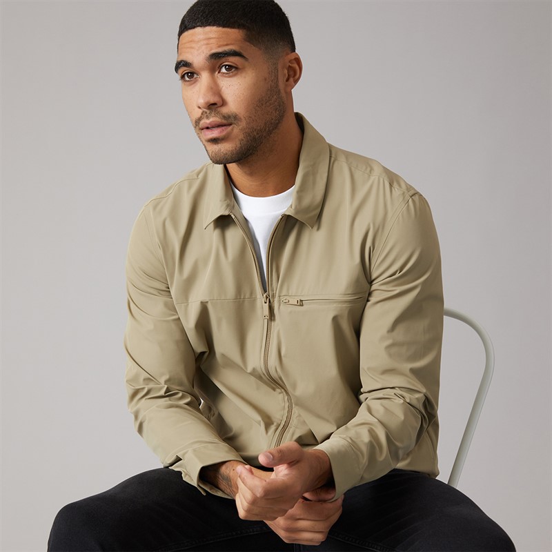 Calvin Klein Mens Nylon Stretch Tech Shirt Tree House